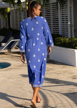 Load image into Gallery viewer, Aspiga Enola Organic Cotton Dress in Dazzling Blue/White
