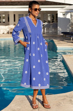 Load image into Gallery viewer, Aspiga Enola Organic Cotton Dress in Dazzling Blue/White
