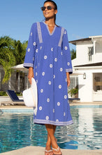 Load image into Gallery viewer, Aspiga Enola Organic Cotton Dress in Dazzling Blue/White
