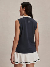 Load image into Gallery viewer, Varley Shelby Performance Tank in Blue Night/White
