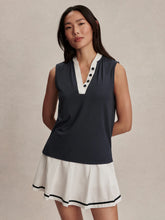 Load image into Gallery viewer, Varley Shelby Performance Tank in Blue Night/White
