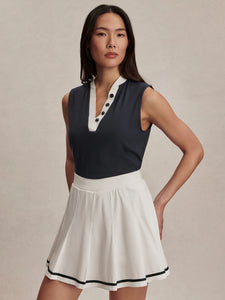 Varley Shelby Performance Tank in Blue Night/White