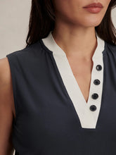 Load image into Gallery viewer, Varley Shelby Performance Tank in Blue Night/White
