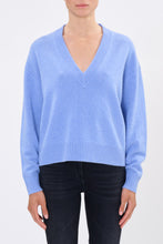 Load image into Gallery viewer, IRO Lilween V-Neck Cashmere Sweater in Denim Blue
