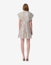 Load image into Gallery viewer, IRO Brandi Short Lamé V-Neck Dress
