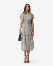 Load image into Gallery viewer, IRO Teline Printed Long Dress in Camel/White
