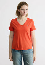 Load image into Gallery viewer, Gant Shiled V-Neck T-Shirt in Perfect Red

