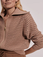 Load image into Gallery viewer, Varley Eloise Full Zip Knit Warm Taupe
