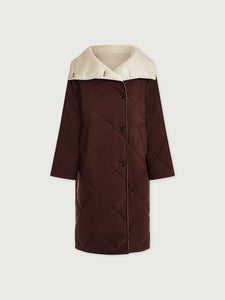Varley Annalise Reversible Wrap Coat in Deep Mahogany