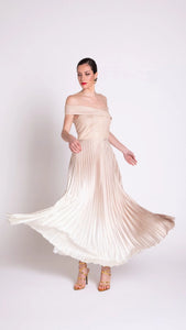 Edas Moscerino Long Dress with Shaded Skirt