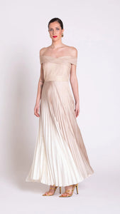 Edas Moscerino Long Dress with Shaded Skirt
