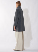 Load image into Gallery viewer, Cinzia Rocca Flared Short Coat with Slits in Dark Taupe
