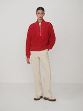 Load image into Gallery viewer, Varley Mumford Half Zip Fleece in Washed Red
