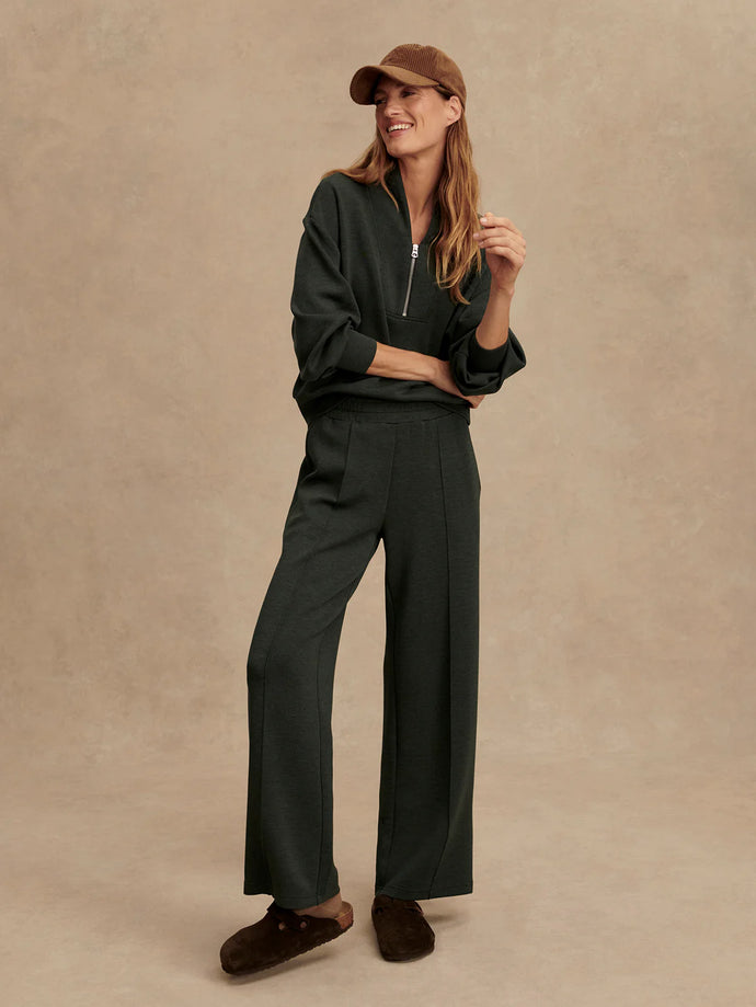 Varley Wide Leg Pants in Olive Marl