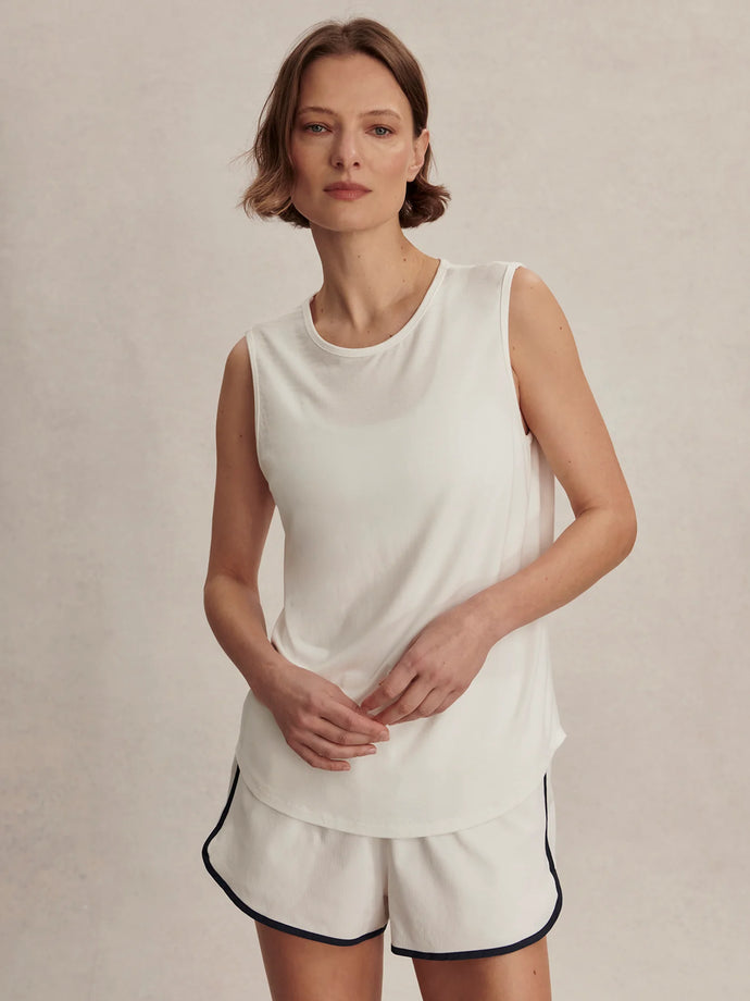 Varley Nolan Seamless Longline Tee in White