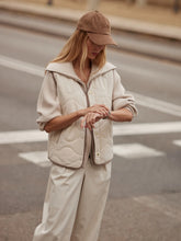 Load image into Gallery viewer, Varley Lori Reversible Gilet in Ash Taupe/ Birch
