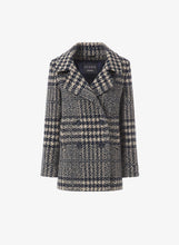 Load image into Gallery viewer, Cinzia Rocca double Breasted Hounstooth PeaCoat
