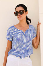 Load image into Gallery viewer, Aspiga Lisbon Blouse in Blue/White
