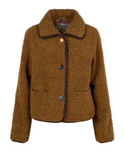 Oakwood Bonnie Faux Fur Jacket in Tobacco