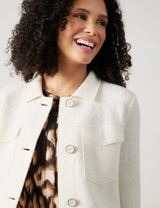 GERRY WEBER Boxy Blazer Jacket in White