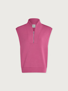 Varley Loretta Half-Zip Sleveless Sweat in Ibis Rose