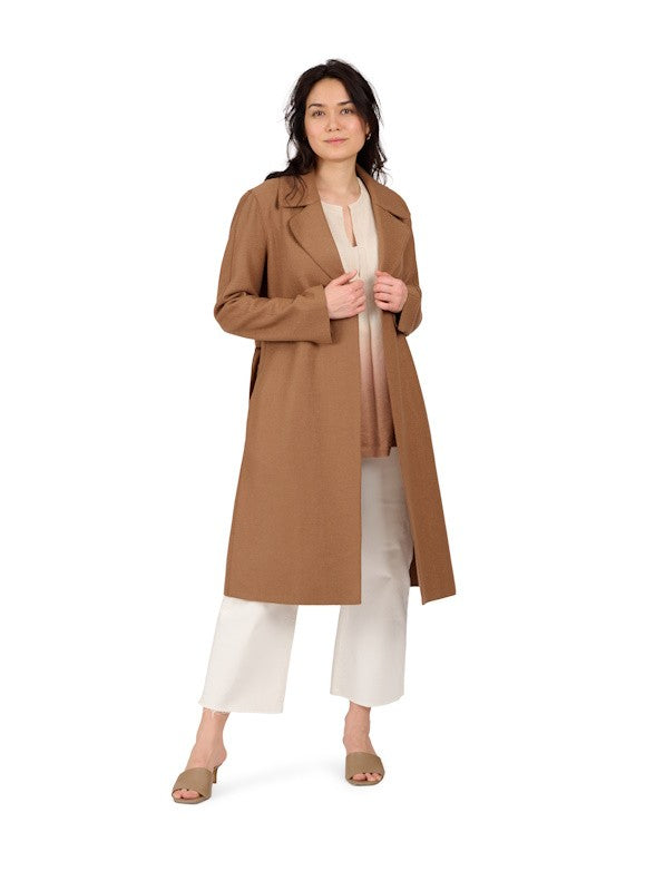 Oakwood Mareva Boiled Wool Coat in Tan