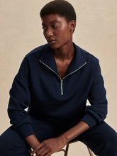 Load image into Gallery viewer, Varley Hawley Half Zip Sweater in Navy
