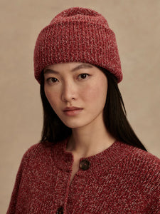 Varley Carly Beanie in Red Flecked