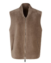 Load image into Gallery viewer, Oakwood Chelly Faux Shearling Reversable Gilet in Taupe
