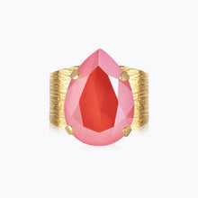 Load image into Gallery viewer, Caroline Svedbom Classic Drop Ring in Gold/Light Coral
