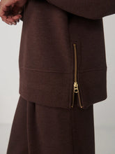 Load image into Gallery viewer, Varley Loxley Raglan Boyfriend Sweater in Coffee Bean
