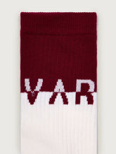 Load image into Gallery viewer, Varley Stellar Socks in Egret/Red Dahlia
