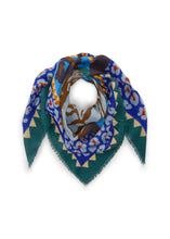 Load image into Gallery viewer, Codello Tiger Printed Scarf in Blue
