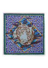 Load image into Gallery viewer, Codello Tiger Printed Scarf in Blue
