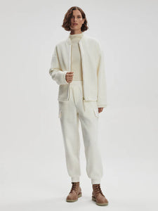 Varley Willmont Patch Pocket Fleece in Egret