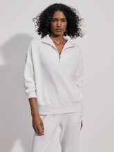 Load image into Gallery viewer, Varley Hawley Half Zip Sweat in White
