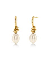 Load image into Gallery viewer, EDBLAD Swivel Earrings in Pearl/Gold
