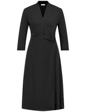 Load image into Gallery viewer, GERRY WEBER Elegant Dress with a Wrap-Over Effect in Black
