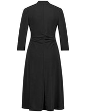 Load image into Gallery viewer, GERRY WEBER Elegant Dress with a Wrap-Over Effect in Black
