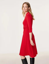 Load image into Gallery viewer, GERRY WEBER Elegant Dress with a Wrap-Over Effect in Red
