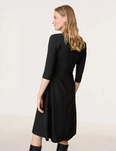 Load image into Gallery viewer, GERRY WEBER Elegant Dress with a Wrap-Over Effect in Black
