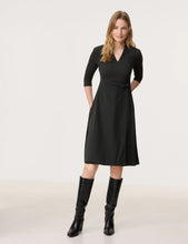 Load image into Gallery viewer, GERRY WEBER Elegant Dress with a Wrap-Over Effect in Black
