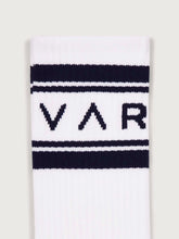 Load image into Gallery viewer, Varley Astley Active Socks in White/Blue Nights
