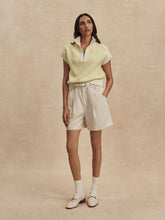 Load image into Gallery viewer, Varley Fowley Knit Top in Snow White/Limeade
