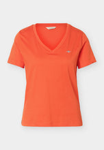 Load image into Gallery viewer, Gant Shiled V-Neck T-Shirt in Perfect Red
