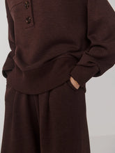 Load image into Gallery viewer, Varley Bronya Button Placket Sweater in Coffee Brean

