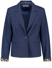 Load image into Gallery viewer, GERRY WEBER Fitted Blazer with Thin Stripes in Navy
