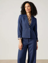 Load image into Gallery viewer, GERRY WEBER Fitted Blazer with Thin Stripes in Navy
