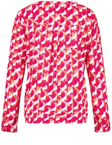 Gerry Weber V-Neck Blouse in Pink/Orange