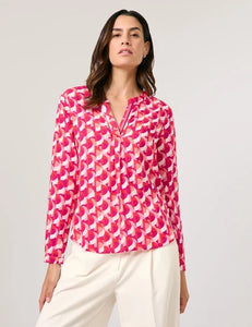 Gerry Weber V-Neck Blouse in Pink/Orange